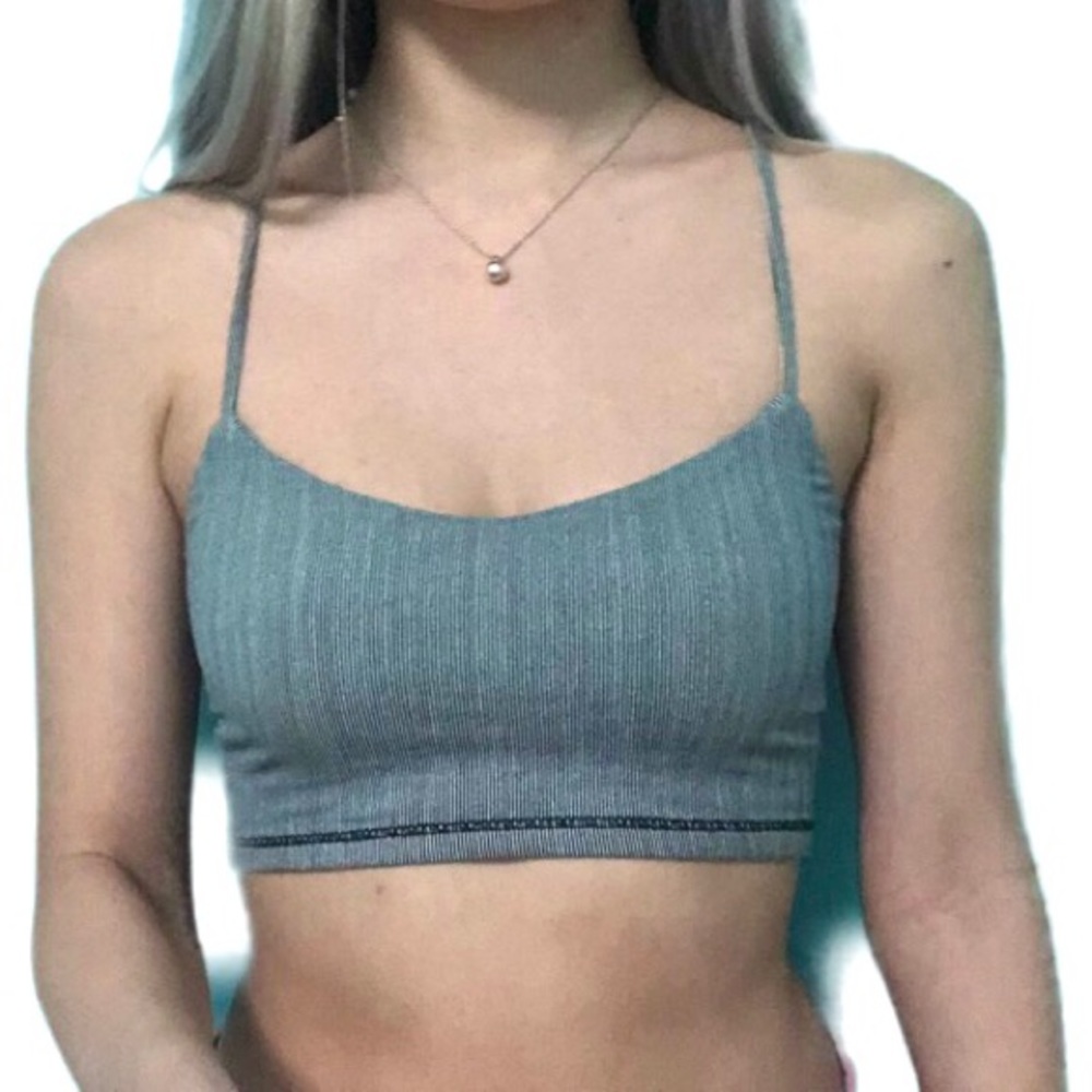 Black and White Thin Stripped Bralette | Crop Top